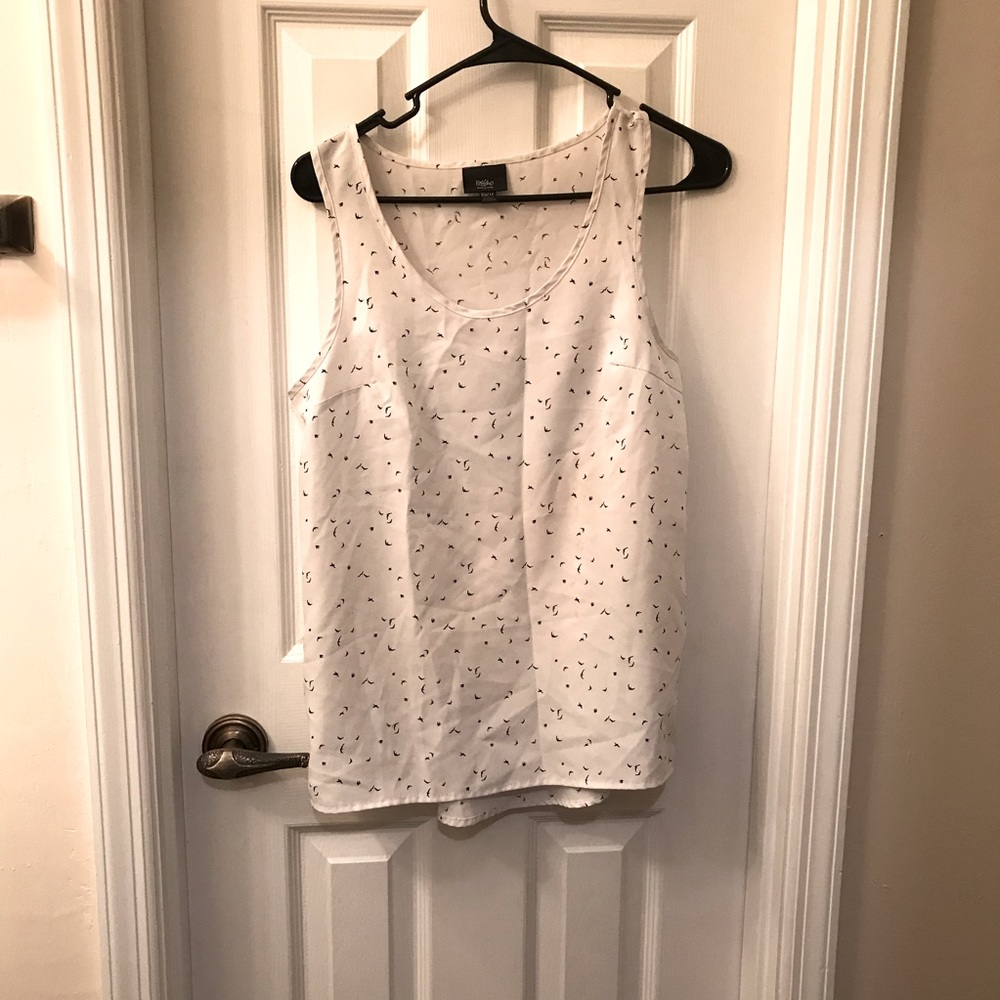 White Flowy Tank Top